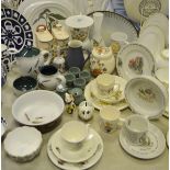 Ceramics - a Wedgwood Peter Rabbit baby's cup, bowl and plate; other Nurseryware,
