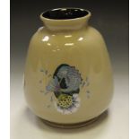 A Moorcroft Blowing Bubbles pattern ovoid vase, impressed marks, trial piece , 23.07.