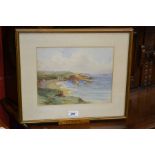 Ethel Knight, On the Yorkshire Coast, signed and dated 1909, watercolour, 28cm x 22cm,