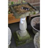 A 20th century stone garden bird bath;