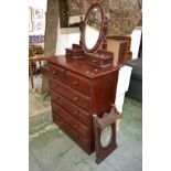 A pine dressing chest,