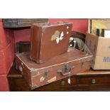 Vintage luggage - two 1940's suitcases.