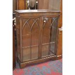 A George III style mahogany astragal glazed bookcase