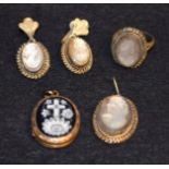 Jewellery - a Victorian rolled gold and enamelled locket;
