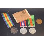 Medals, WW1, 1914-1918, awarded to J. 76135 A. Chadwick, A.B. R.N.
