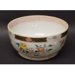 A large 18th century Chinese Famille Rose bowl