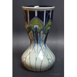 A contemporary Moorcroft Peacock Parade pattern gourd vase,