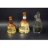 Two Wade Bells Old Scotch Whisky decanters;