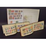 Stamps - Stanley Gibbons, stamp stock book, two other albums,