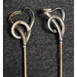 Two Art Nouveau Charles Horner hatpins