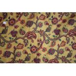 Textiles - Jacobean style Upholstery linen fabric, qty, unused c.