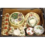 Ceramics - A pair of Royal Crown Derby hexagonal Christmas decorations in the Imari pallet;