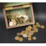 Coins- Victorian and later pennies, crowns,