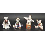A Royal Crown Derby miniature teddy bear, Shopping; others, Christmas Cracker,