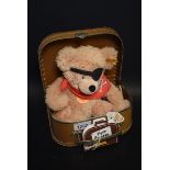 Bears - A Steiff pirate beige Teddy bear with suitcase accessories