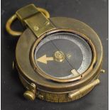 A World War One Verners patent Swiss pocket compass, marked BL MkII 1915, No 25007,