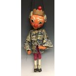 Pelham Puppets SM King - very rare, Pelham Puppets SM Range, lambs wool hair, painted features,