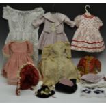 Victorian and later Dolls Clothes and Hats - a pink sailor girls dress,