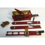 A Distler (Ess Dee) clockwork tin plate and litho steel Over The Top car and track set, No3 car,