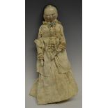 ***Please note amended description***A late George III style English wooden doll,