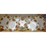 A Royal Albert Old Country Roses dinner service for six