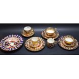 A Royal Crown Derby 2451 Traditional Imari demitasse cup and saucers; others similar;