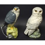 A Royal Doulton model, Snowy Owl, for Whyte and Mackay, printed marks; another, Merlin,