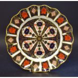 A Royal Crown Derby 1128 Imari fluted desert plate,