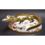 A Royal Crown Derby paperweight, Crocodile,