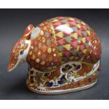 A Royal Crown Derby paperweight, Armadillo, no stopper, printed marks,
