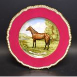 A Spode circular shaped plate, Brigadier Gerard,