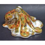 A Royal Crown Derby paperweight, Octopus, gold stopper, limited edition 747/2,500,