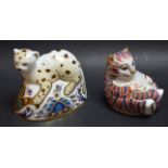 A Royal Crown Derby paperweight, Leopard Cub, specially commissioned by Sinclairs, gold stopper,