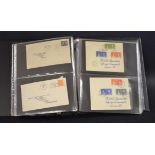 Stamps - King George VI first day covers and commercial covers in album