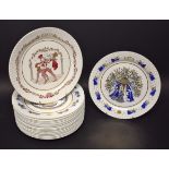 A set of Spode Christmas plates, limited production for a year 1970-1981,