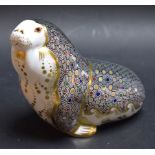 A Royal Crown Derby paperweight, Russian Walrus, specially commissioned by Connaught House,