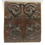 A 17th/18th century French walnut rectangular panel,