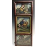 A novelty late Victorian three-section coin-operated diorama,