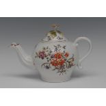 A Derby teapot and cover,