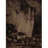 Sir Frank Brangwyn (1867-1956), by and after, On the Road to Figeac, signed, etching,