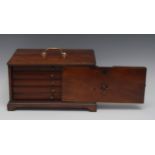 A George III mahogany coin or medallion collector's table cabinet,