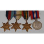 Medals, WW2, Fleet Air Arm, group of four, 1939-1945 Star, Atlantic Star/France and Germany clasp,