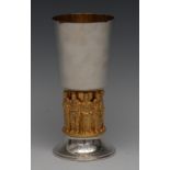 Aurum - an Elizabeth II parcel-gilt silver commemorative goblet,