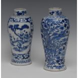 A Chinese 19th century slender baluster vase,