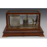 An Edwardian mahogany barograph, by Dolland, London, bevelled five-glass case, drawer to base,