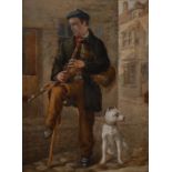 William Henry Stopford (1842-1890) The Bagpiper and His Faithful Hound signed, dated 63,