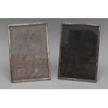 A pair of George V silver rectangular photograph frames, quite plain, 15.