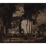 Sir Frank Brangwyn (1867-1956), by and after, Entrance to Montreuil, signed, dry-point etching,