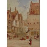 Paul Braddon (fl.1860-1890) Bridlesmith Gate, Nottingham signed, titled mount, watercolour, 36.