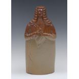 A 19th century Oldfield & Co, Chesterfield salt glazed stoneware reform flask,